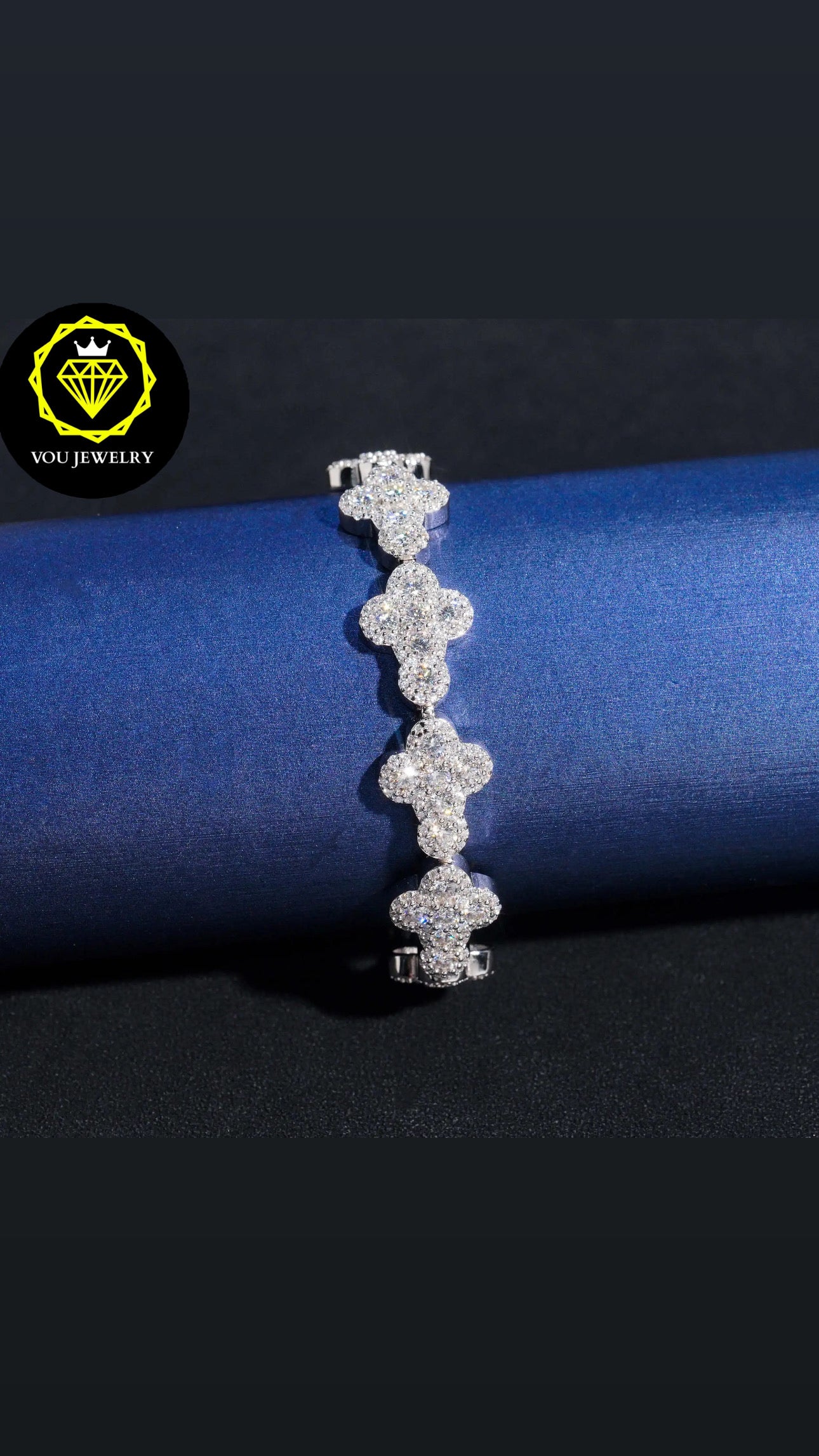 Cross bracelet VVS diamond 8’