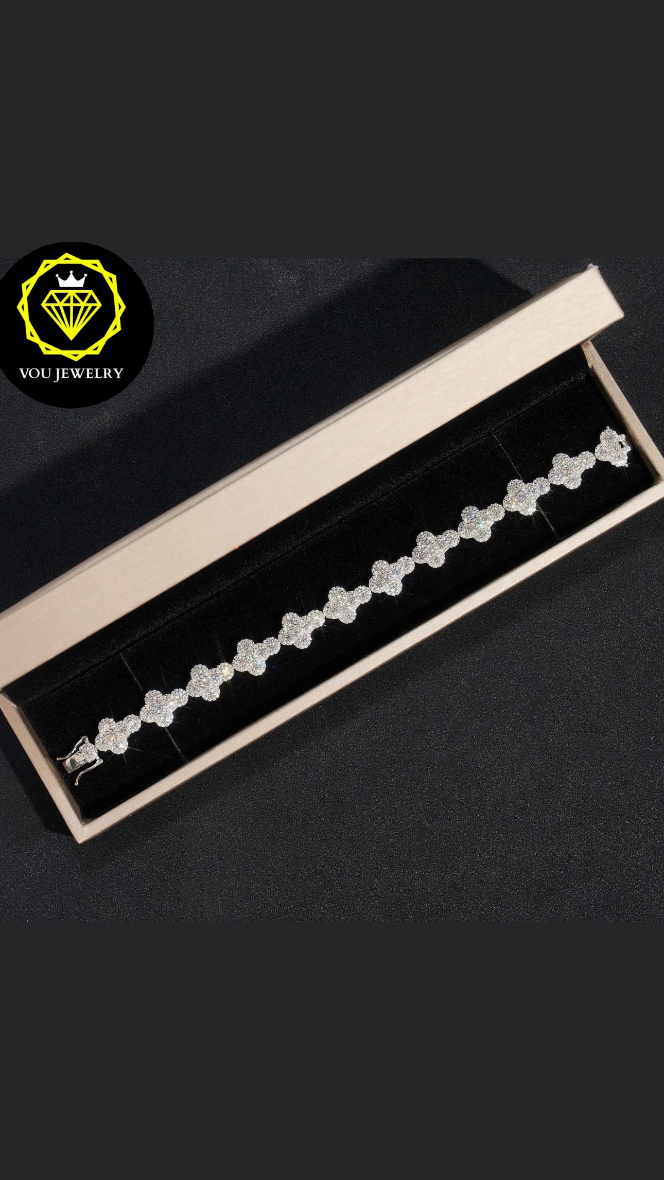 Cross bracelet VVS diamond 8’