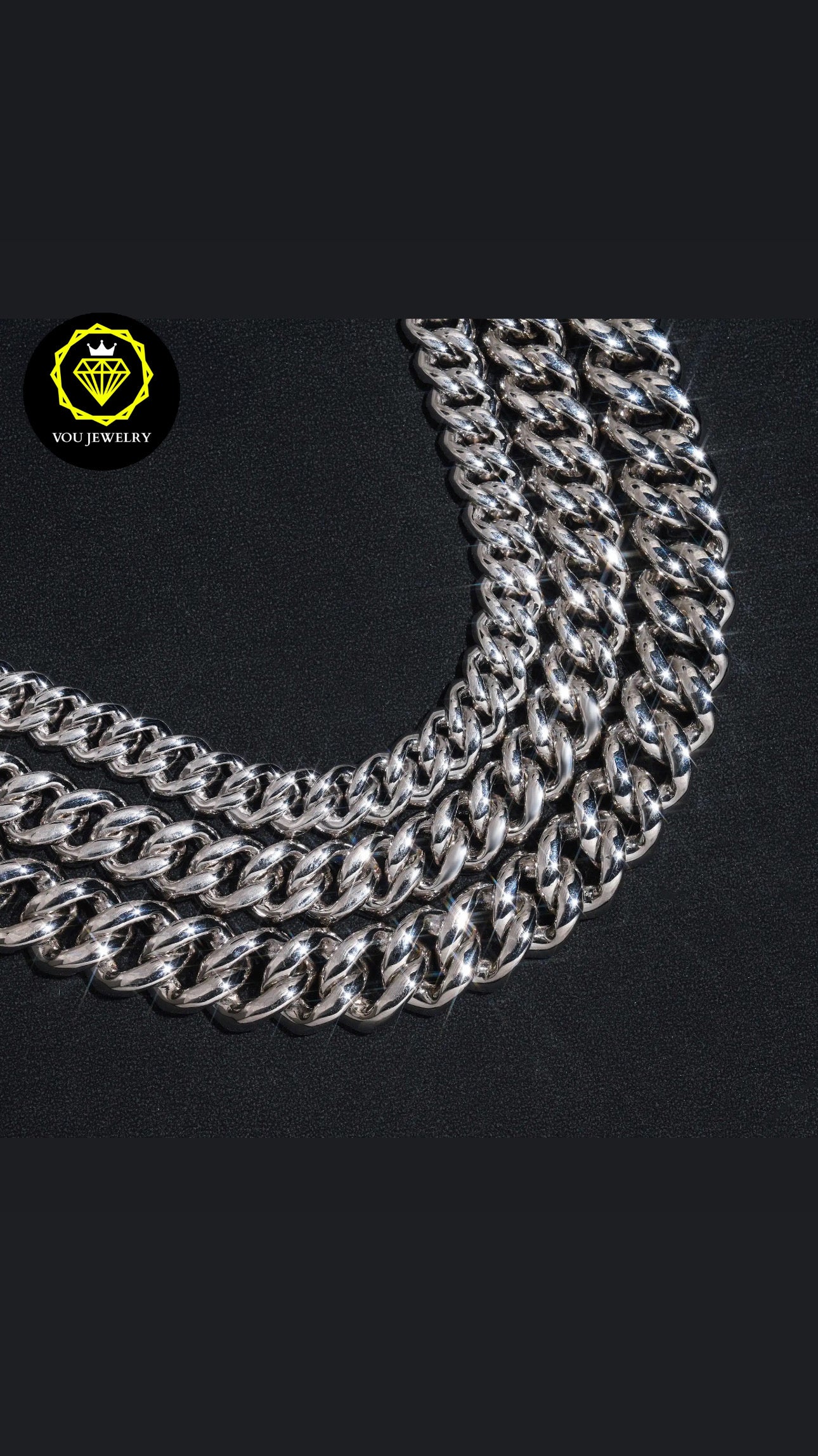 13mm cuban link chain iced out diamonds VVS